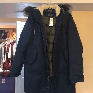Men’s Down fur hooded parka